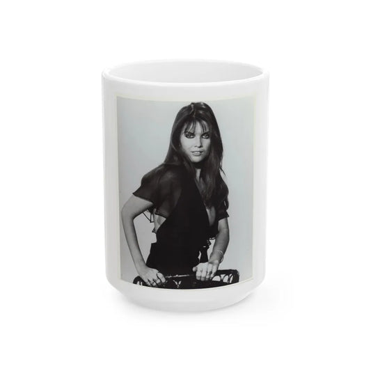 Caroline Munro #382 (Vintage Female Icon) White Coffee Mug-15oz-Go Mug Yourself