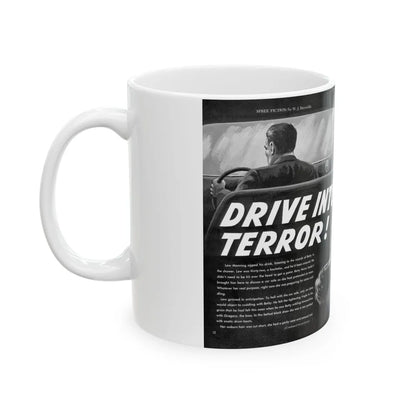 Drive Into Terror, Spree magazine, No. 38 - 1963 - White Coffee Mug-Go Mug Yourself