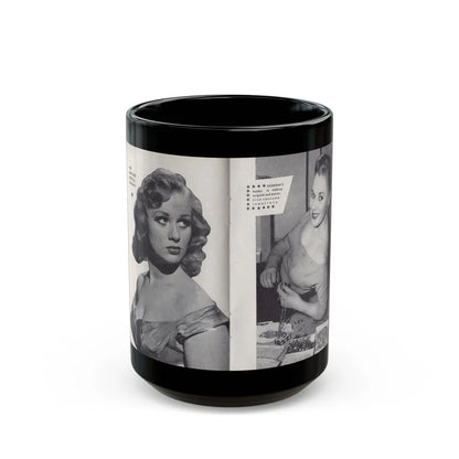 Norma Sykes #150 - 66 PHOTOGRAPHS OF Sabrina U.K. Pocket Mag. Pages 30 & 31 (Vintage Female Icon) Black Coffee Mug-15oz-Go Mug Yourself