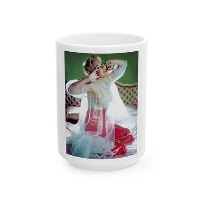 Kim Novak #313 (Vintage Female Icon) White Coffee Mug-15oz-Go Mug Yourself