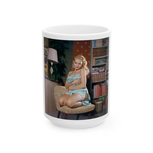 Julie Newmar #485 (Vintage Female Icon) White Coffee Mug-15oz-Go Mug Yourself