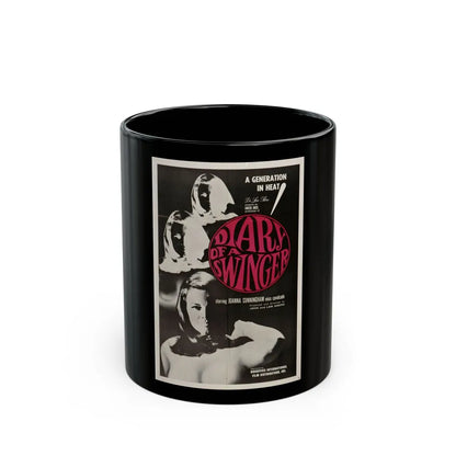 DIARY OF A SWINGER 1967 Movie Poster - Black Coffee Mug-11oz-Go Mug Yourself