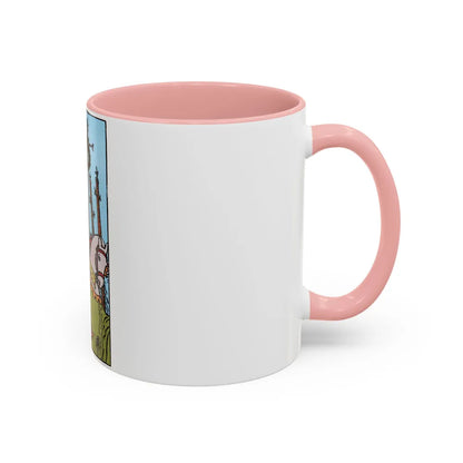 The 6 of Wands (Tarot Card) Accent Coffee Mug-Go Mug Yourself