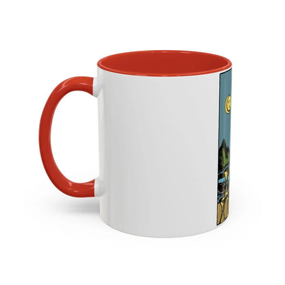 The 8 of Cups (Tarot Card) Accent Coffee Mug-Go Mug Yourself