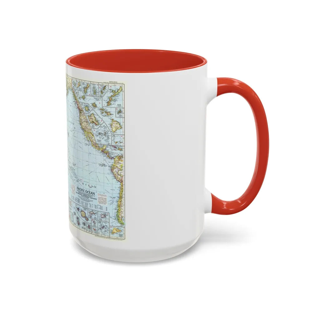 Pacific Ocean (1952) (Map) Accent Coffee Mug-Go Mug Yourself