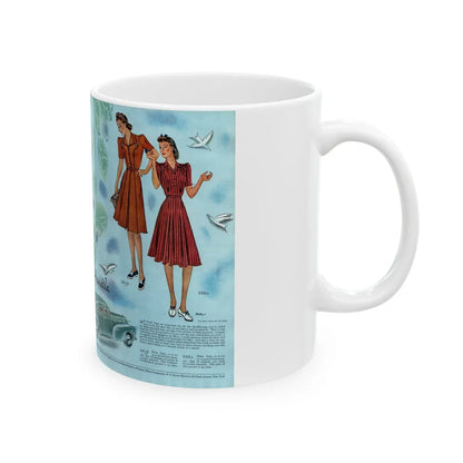 Dresses Easy to Handle, Woman's Home Companion, April 1940 - White Coffee Mug-Go Mug Yourself