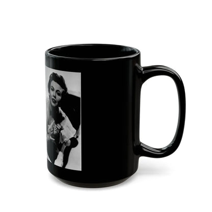 Hazel Court #111 (Vintage Female Icon) Black Coffee Mug-Go Mug Yourself