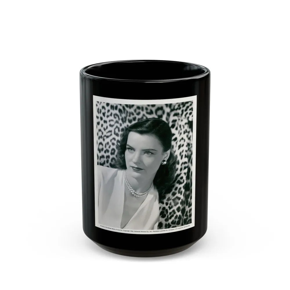 Ella Raines #198 (Vintage Female Icon) Black Coffee Mug-15oz-Go Mug Yourself