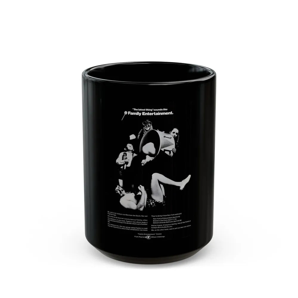 Family 1969 (Music Poster) Black Coffee Mug-15oz-Go Mug Yourself