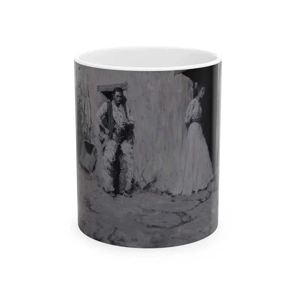 Cowboy Courtship, 1907 - White Coffee Mug-11oz-Go Mug Yourself