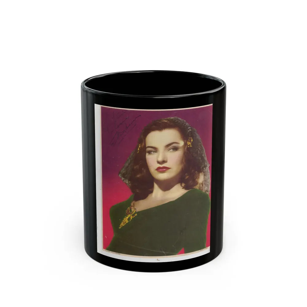 Ella Raines #118 (Vintage Female Icon) Black Coffee Mug-11oz-Go Mug Yourself