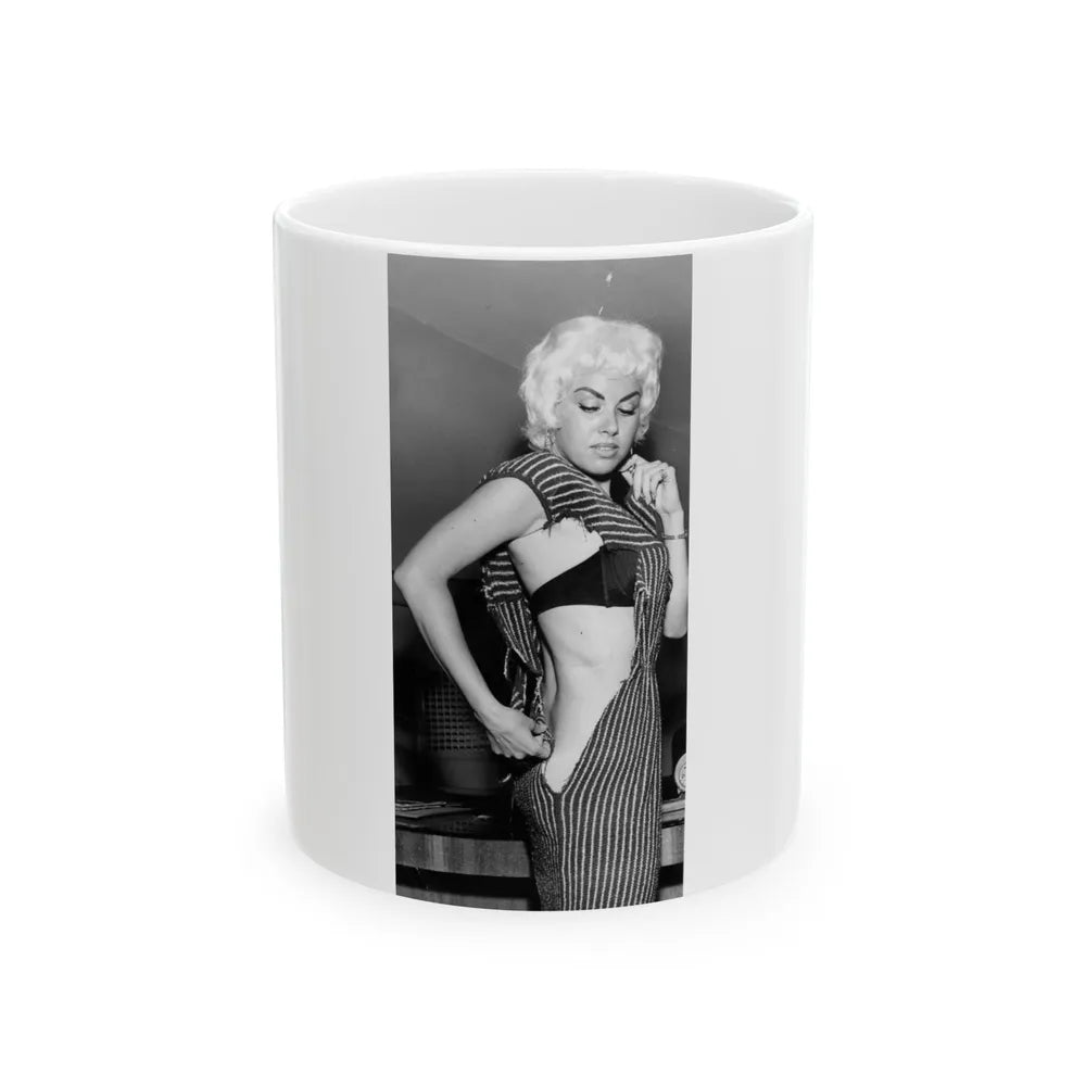 Jeanne Carmen #49 (Vintage Female Icon) White Coffee Mug-11oz-Go Mug Yourself