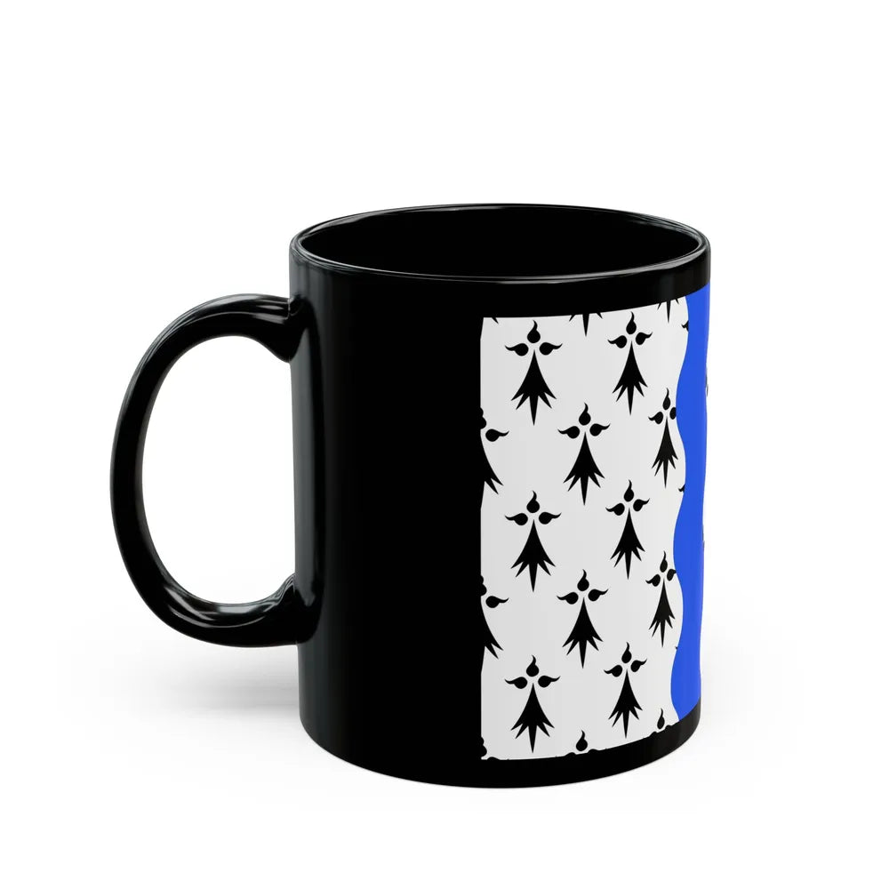 Flag of Ille et Vilaine France 2 - Black Coffee Mug-Go Mug Yourself