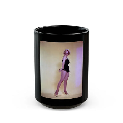 Karin Booth #06 (Vintage Female Icon) Black Coffee Mug-15oz-Go Mug Yourself