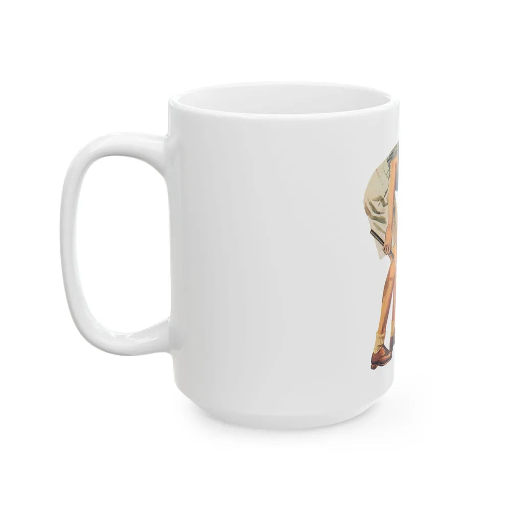 Fashion Illustration, Esquire magazine, 1949 (4) - White Coffee Mug-Go Mug Yourself