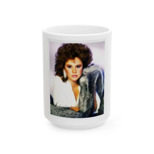 Linda Blair #258 (Vintage Female Icon) White Coffee Mug-15oz-Go Mug Yourself