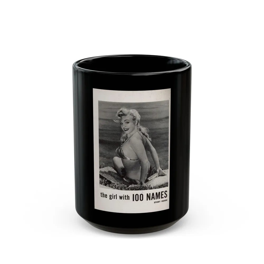 Lee Wilson #06 - Reverseside of back cover 1 B&W Photo from PHOTO Digest Mag. November '53 (Vintage Female Icon) Black Coffee Mug-15oz-Go Mug Yourself