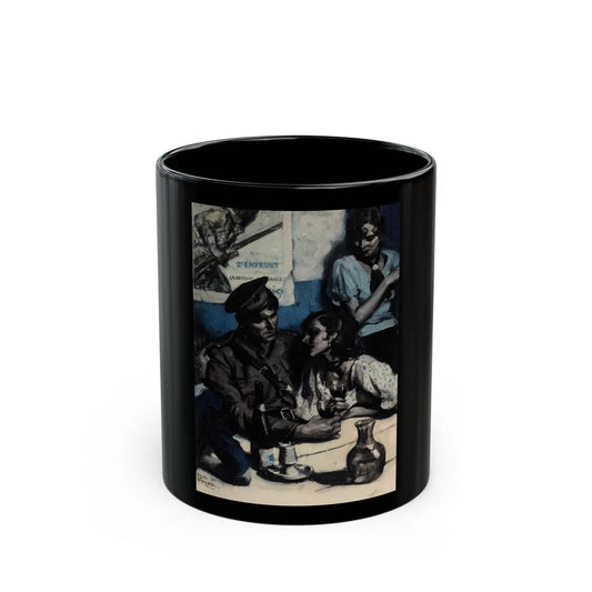 French Cafe, 1939 - Black Coffee Mug-11oz-Go Mug Yourself