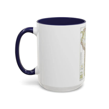 South America (1950) (Map) Accent Coffee Mug-Go Mug Yourself