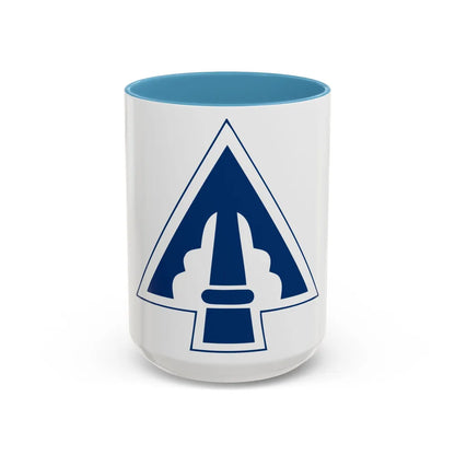 XXII Corps (U.S. Army) Accent Coffee Mug-15oz-Light Blue-Go Mug Yourself