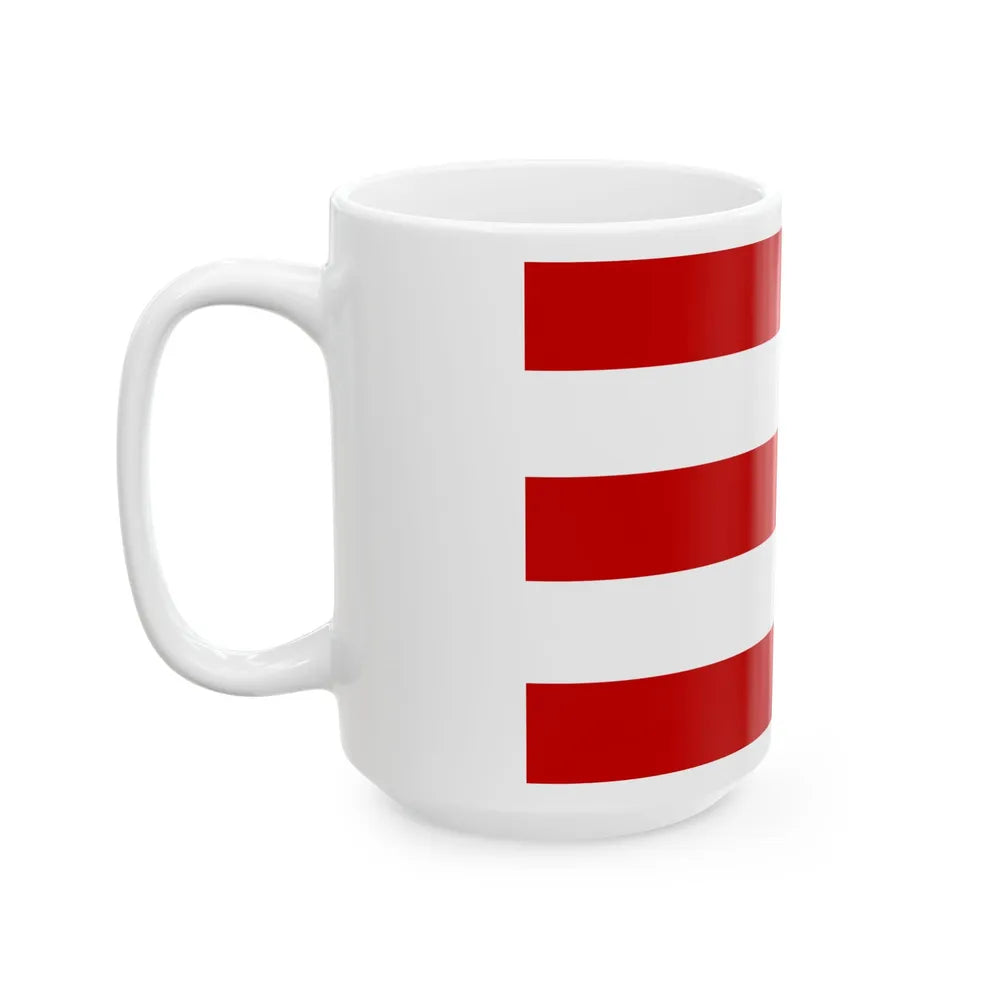 Flag of Cuneo Italy - White Coffee Mug-Go Mug Yourself