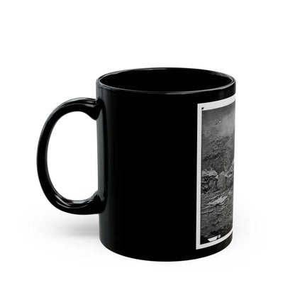 Gettysburg, Pa. Interior View Of Breastworks On Extreme Left Of The Federal Line (U.S. Civil War) Black Coffee Mug-Go Mug Yourself