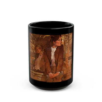 Cosmopolitan Magazine Story Illustration, September 1984 - Black Coffee Mug-15oz-Go Mug Yourself