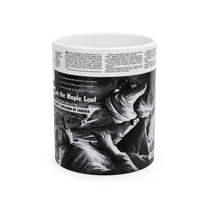 Blood on the Maple Leaf, Man's Adventure, December 1958 - White Coffee Mug-11oz-Go Mug Yourself