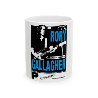 Rory Gallagher Poster (Music Poster) White Coffee Mug-11oz-Go Mug Yourself