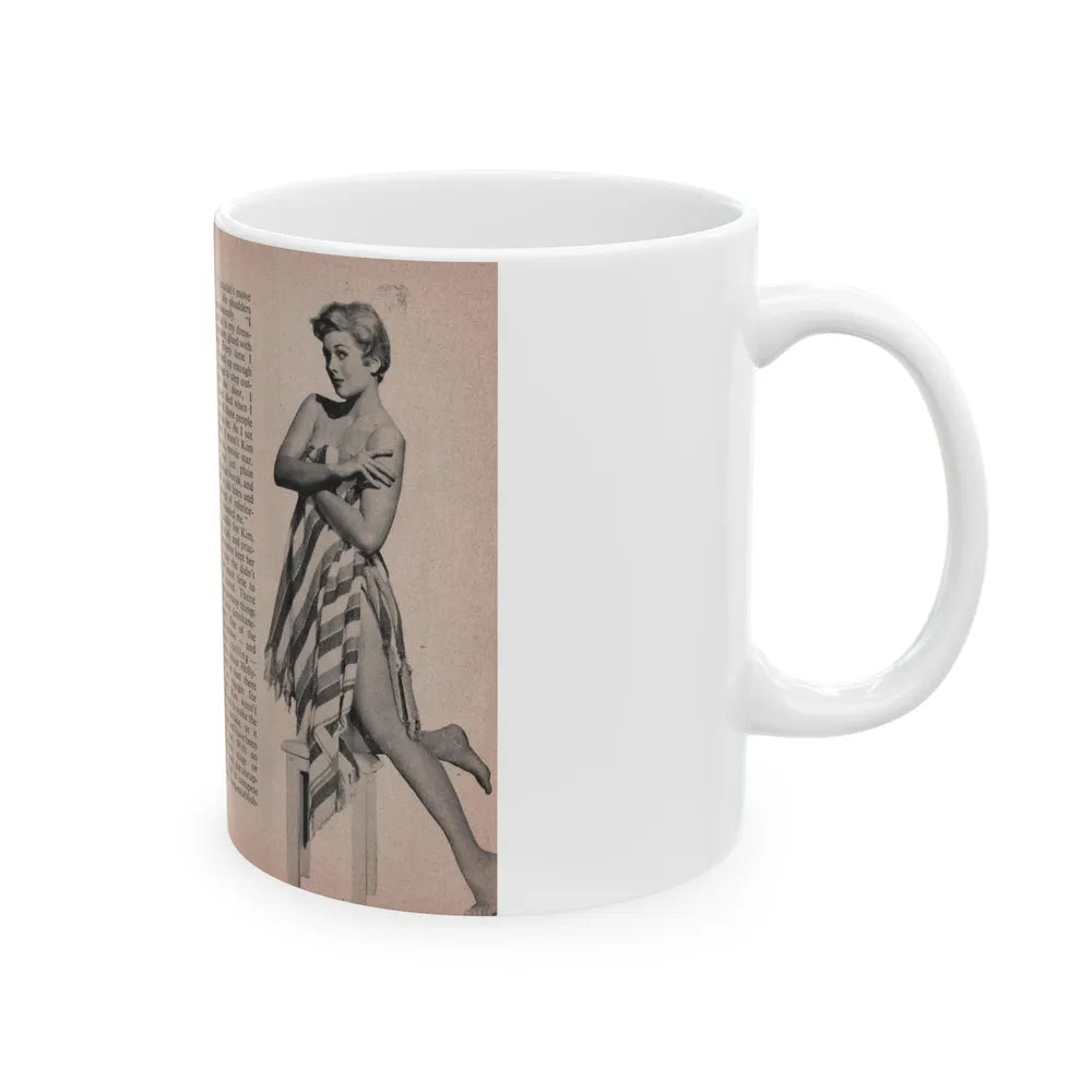 Kim Novak #148 - Scanned Mag. 66 Photos (Vintage Female Icon) White Coffee Mug-Go Mug Yourself