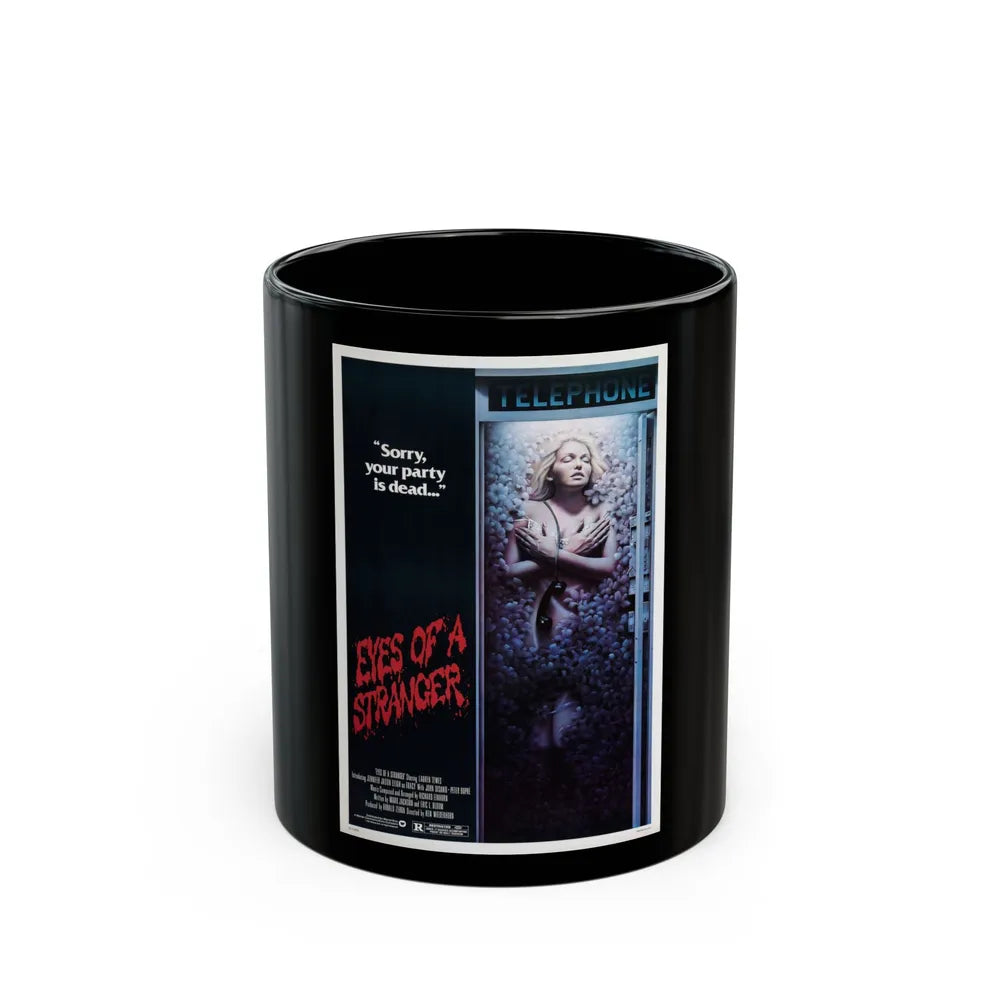 EYES OF A STRANGER 1981 Movie Poster - Black Coffee Mug-11oz-Go Mug Yourself