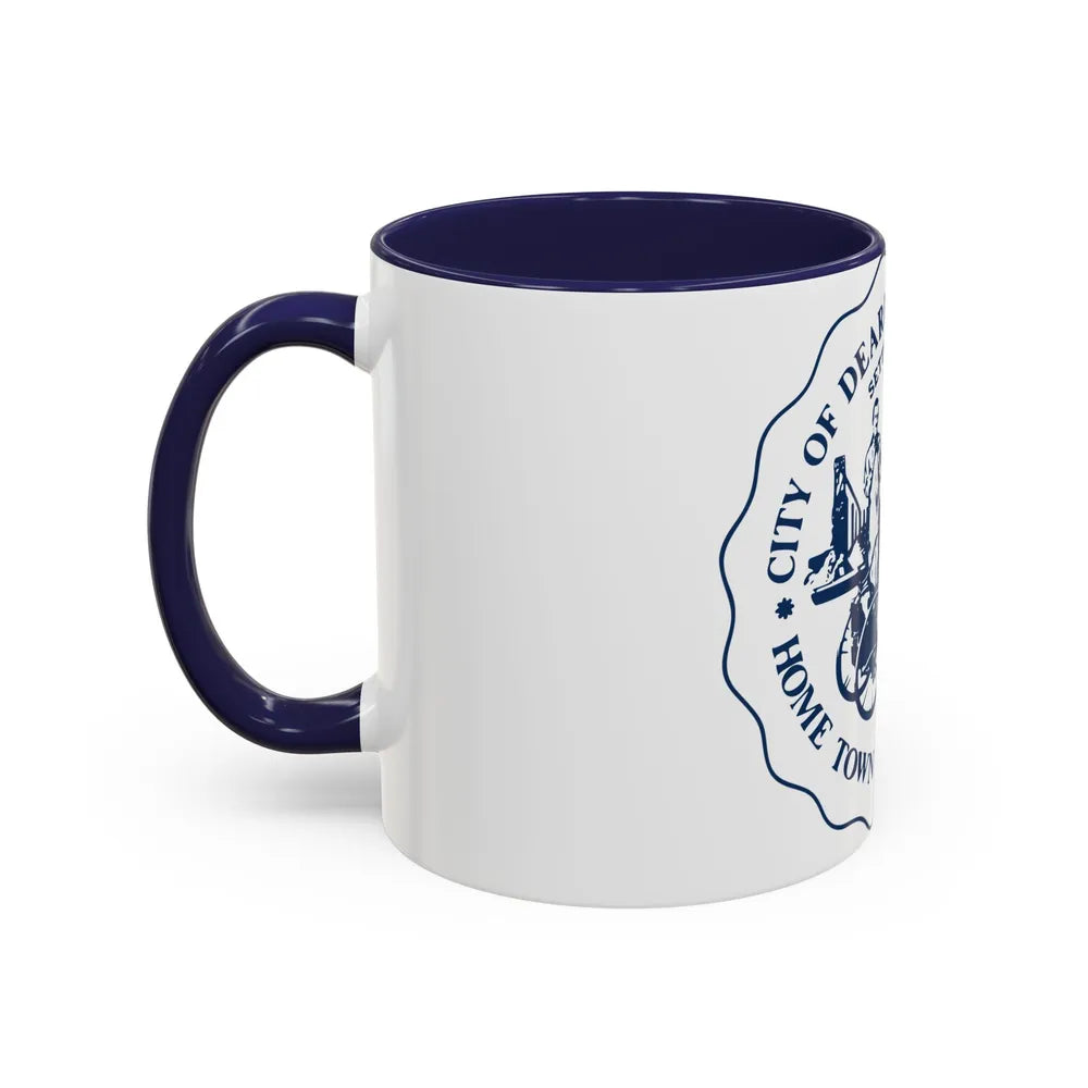 Seal of Dearborn Michigan - Accent Coffee Mug-Go Mug Yourself