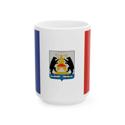 Flag of Novgorod Oblast Russia - White Coffee Mug-15oz-Go Mug Yourself