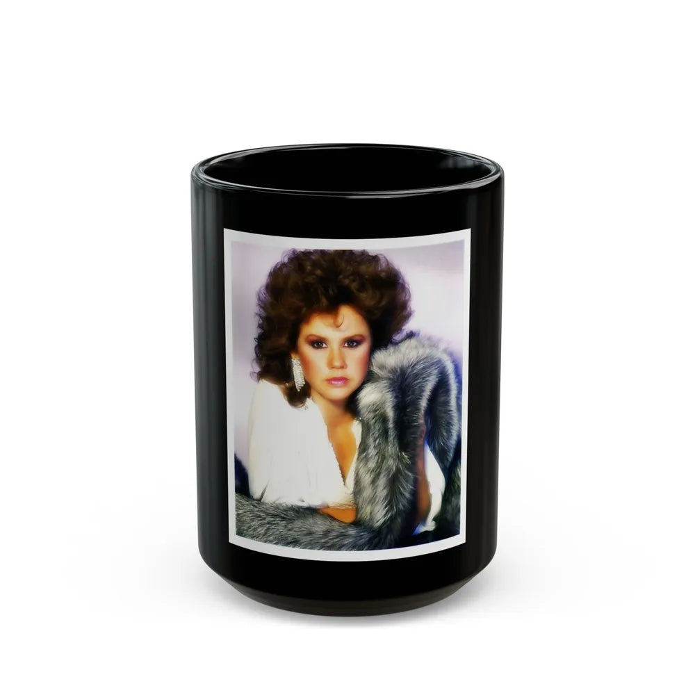 Linda Blair #258 (Vintage Female Icon) Black Coffee Mug-15oz-Go Mug Yourself