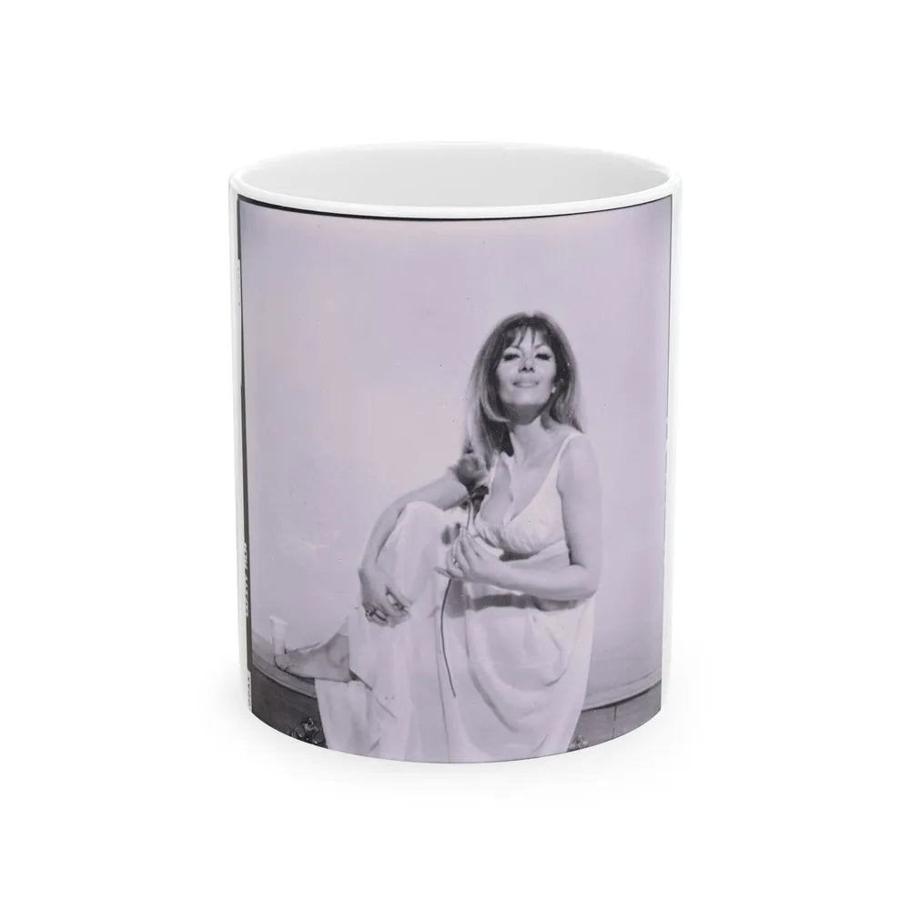 Ingrid Pitt #81 (Vintage Female Icon) White Coffee Mug-11oz-Go Mug Yourself