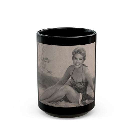 Kim Novak #175 - Scanned Mag. 66 Photos (Vintage Female Icon) Black Coffee Mug-15oz-Go Mug Yourself