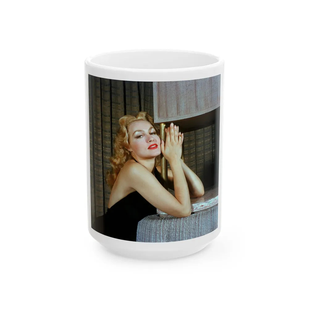 Julie Newmar #438 (Vintage Female Icon) White Coffee Mug-15oz-Go Mug Yourself