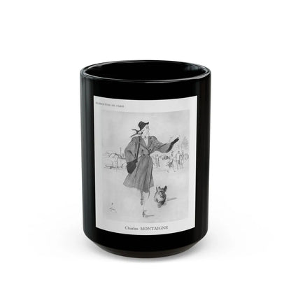 From the Jaye Oliver Archives, Charles Montaignet, 1945 - Black Coffee Mug-15oz-Go Mug Yourself