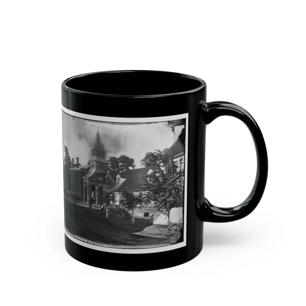 Culpeper Court House, Va. Court House, With A Group Of Confederates Captured At Cedar Mountain On Balcony (U.S. Civil War) Black Coffee Mug-Go Mug Yourself