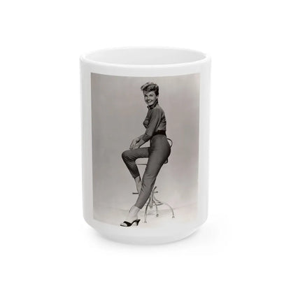 Doris Day #70 (Vintage Female Icon) White Coffee Mug-15oz-Go Mug Yourself