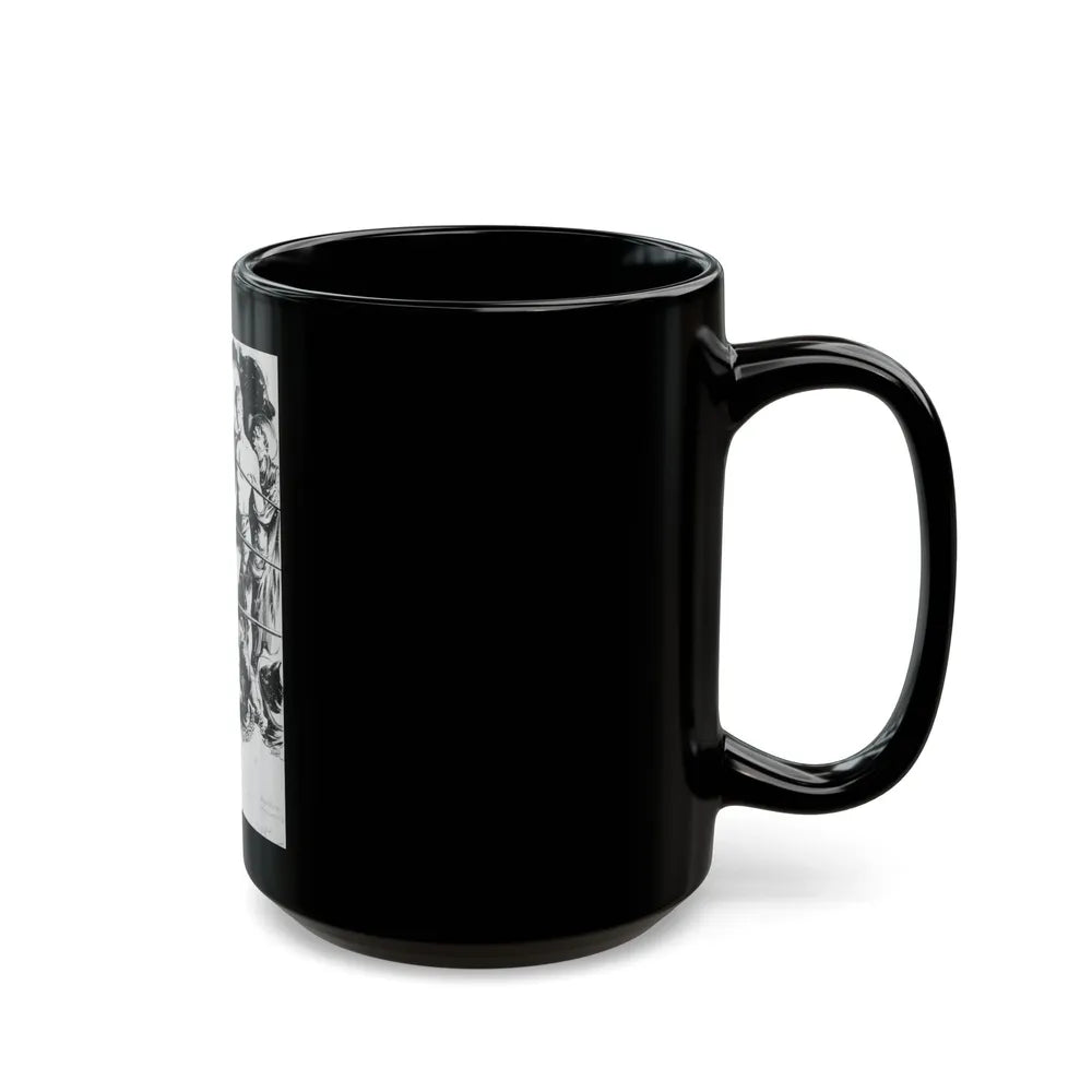 Comanche Kid, Adventure pulp illustration - Black Coffee Mug-Go Mug Yourself