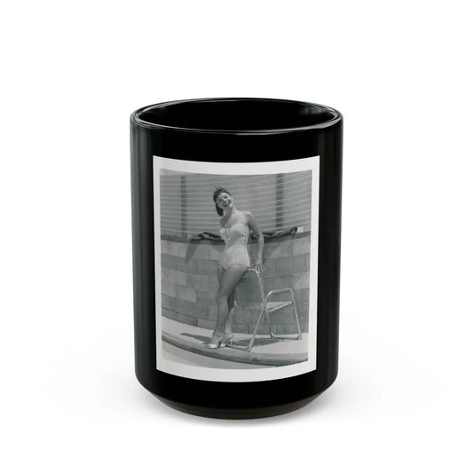 Janet Munro #06 (Vintage Female Icon) Black Coffee Mug-15oz-Go Mug Yourself