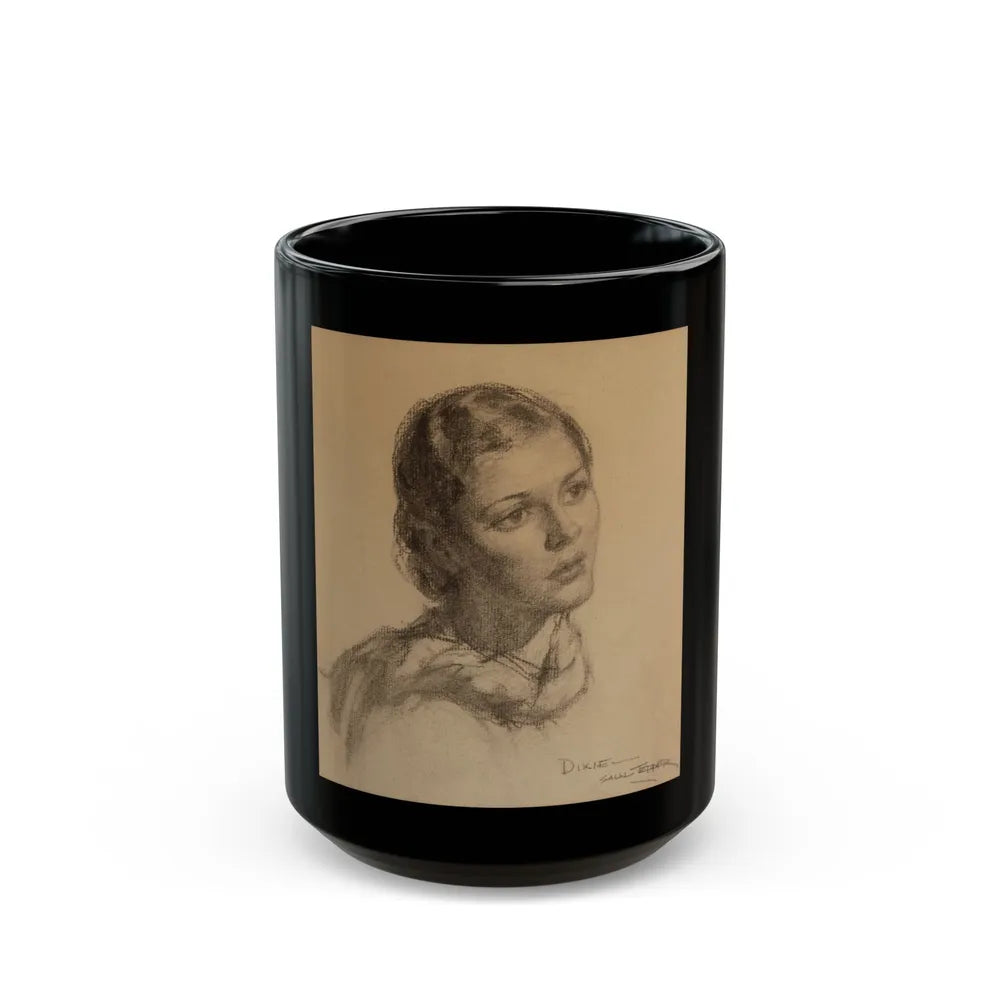 Dixie, Portrait of a Woman - Black Coffee Mug-15oz-Go Mug Yourself