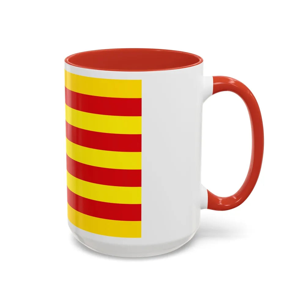 Flag of Aragon Spain - Accent Coffee Mug-Go Mug Yourself