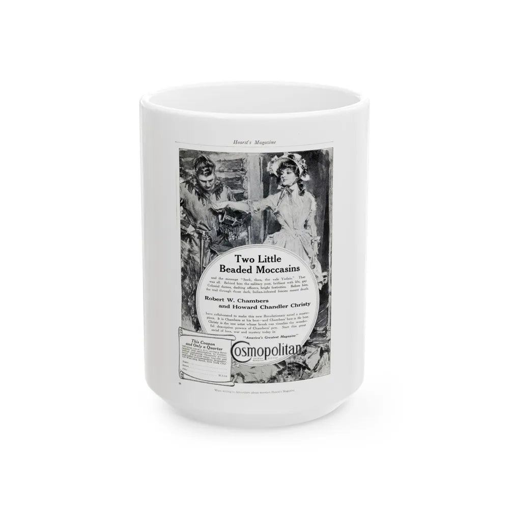 Cosmopolitan ad, Hearst's Magazine, March 1914 - White Coffee Mug-15oz-Go Mug Yourself