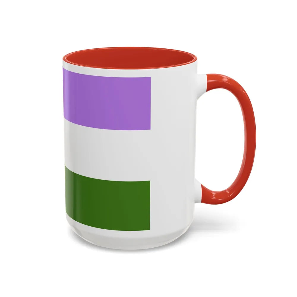 Genderqueer Pride Flag - Accent Coffee Mug-Go Mug Yourself