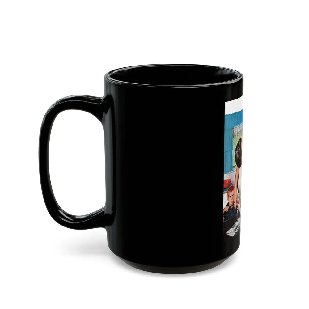 Fiction Illustration in Saturday Evening Post (2) - Black Coffee Mug-Go Mug Yourself