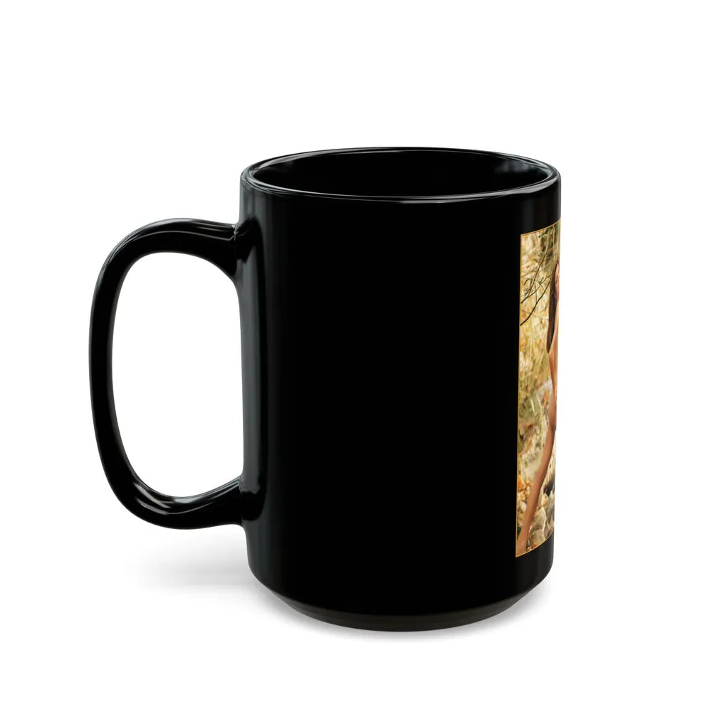 Victoria Vetri #101 - Nude (Vintage Female Icon) Black Coffee Mug-Go Mug Yourself