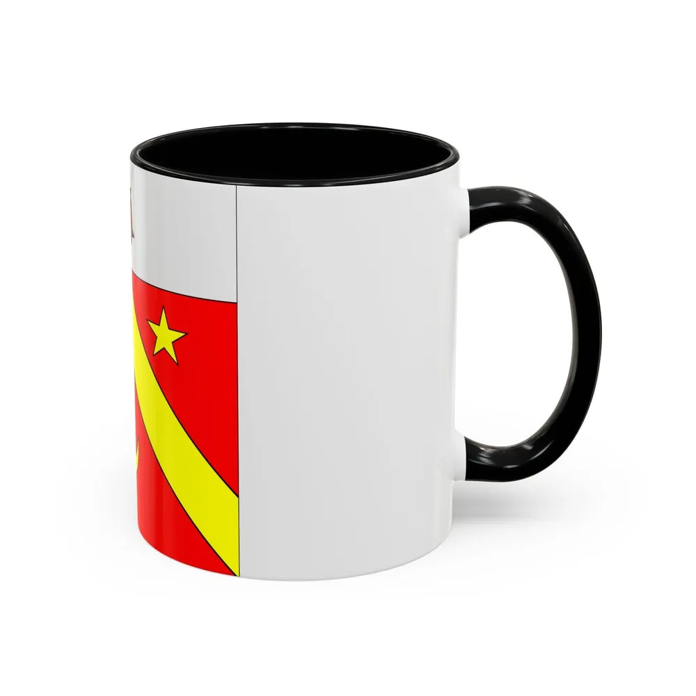 Flag of Autavaux Switzerland - Accent Coffee Mug-Go Mug Yourself