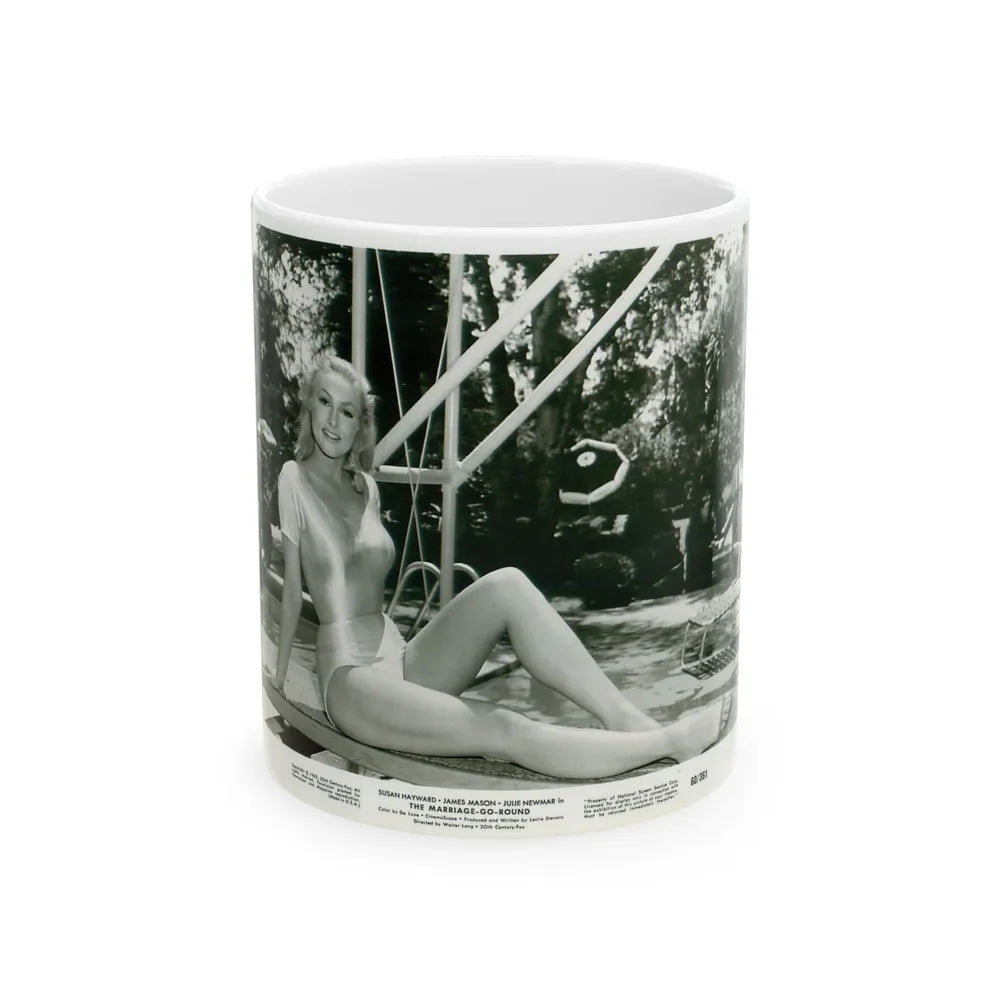 Julie Newmar #366 (Vintage Female Icon) White Coffee Mug-11oz-Go Mug Yourself